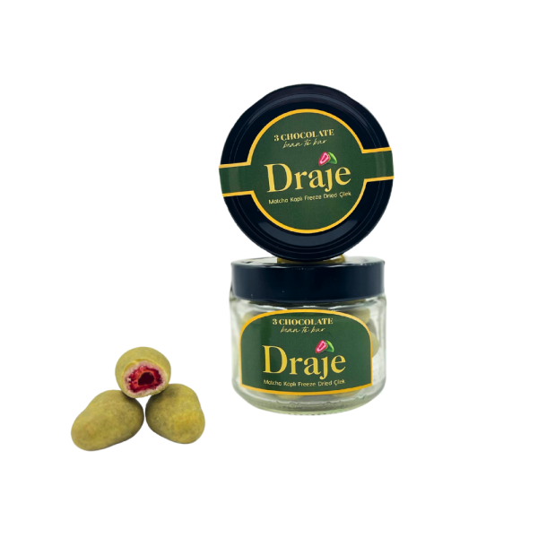 3Chocolate Matcha Kaplı Freeze Dried Çilek